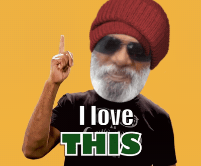 A Man With A Beard Wearing A Beanie And Sunglasses Says " I Love This " GIF
