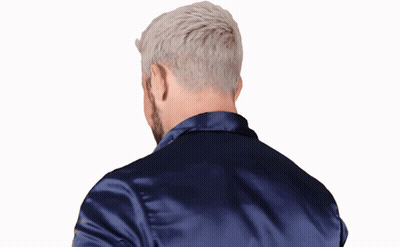 A Man With A Beard Wearing A Blue Jacket GIF