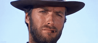A Man With A Beard Wearing A Cowboy Hat And A Cigar In His Mouth GIF