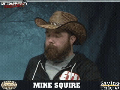 A Man With A Beard Wearing A Cowboy Hat Says Maybe It 'S Like Misogyni Mike Squire GIF