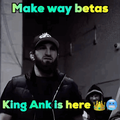 A Man With A Beard Wearing A Hat Says Make Way Betas King Ank Is Here GIF