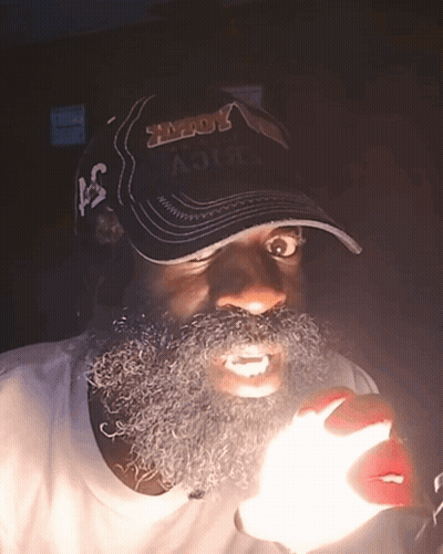 A Man With A Beard Wearing A Hat That Says Astros On It GIF