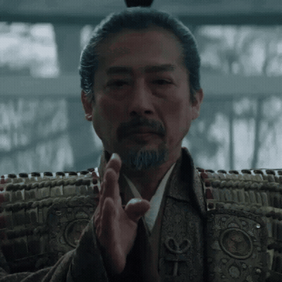 A Man With A Beard Wearing A Kimono And A Samurai Armor GIF