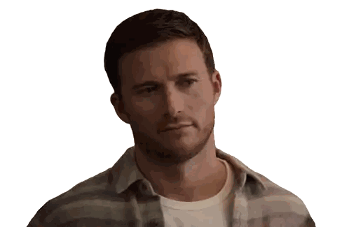 A Man With A Beard Wearing A Plaid Shirt And A White Shirt Sticker