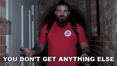 A Man With A Beard Wearing A Red Shirt That Says Jtv GIF
