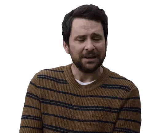 A Man With A Beard Wearing A Striped Sweater Sticker