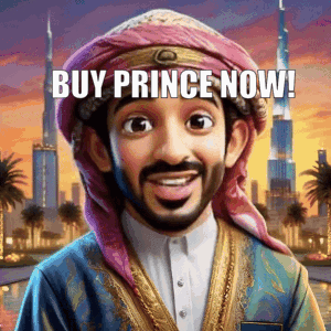 A Man With A Beard Wearing A Turban And A White Shirt Says Buy Prince Now GIF