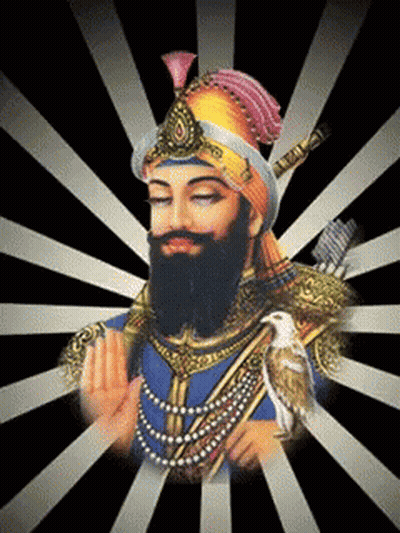 A Man With A Beard Wearing A Turban And Holding A Bird GIF