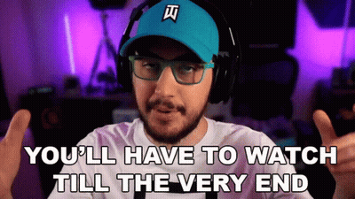 A Man With A Beard Wearing Headphones And A Hat Says You 'Ll Have To Watch Till The Very End GIF