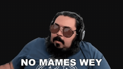 A Man With A Beard Wearing Headphones And Sunglasses Says No Mames Wey GIF