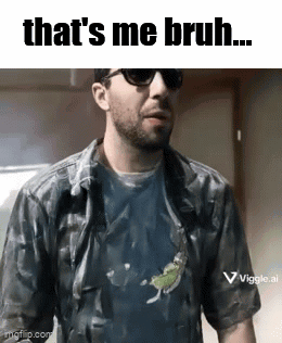 A Man With A Beard Wearing Sunglasses And A Shirt That Says `` That 'S Me Bruh ... '' . GIF