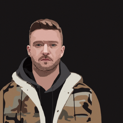 A Man With A Beard Wears A Camouflage Jacket And A Black Hoodie GIF