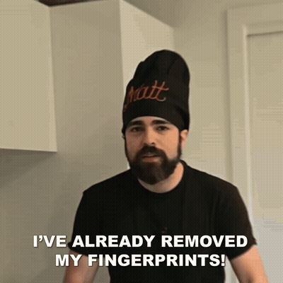 A Man With A Beard Wears A Hat That Says Matt On It GIF