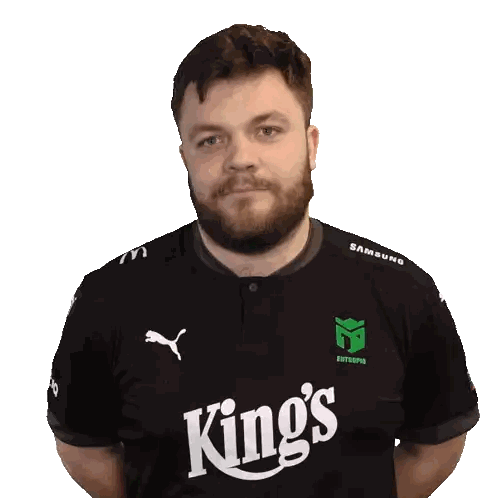 A Man With A Beard Wears A King 'S Shirt Sticker