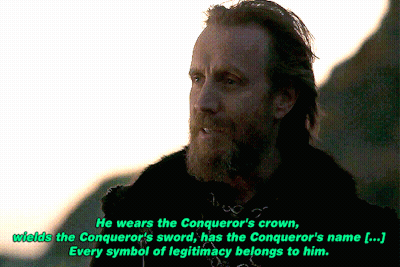 A Man With A Beard Wears The Conqueror 'S Crown And Has The Conqueror 'S Sword GIF