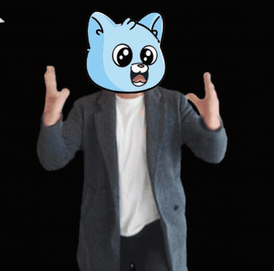 A Man With A Cat Head And The Words Send It GIF