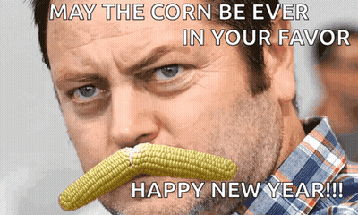 A Man With A Corn On The Cob In His Mouth GIF