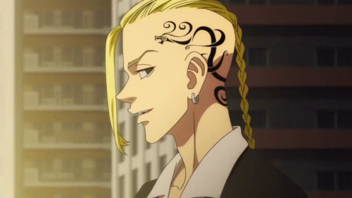 A Man With A Dragon Tattoo On His Head Has A Braided Hair Style GIF
