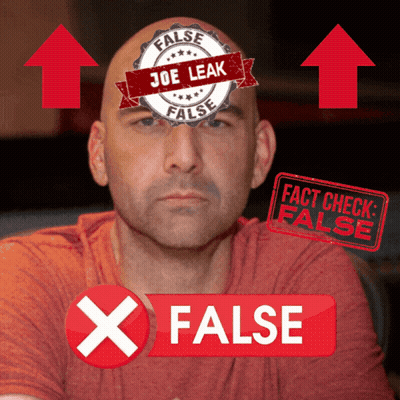 A Man With A Fake Joe Leak Sticker On His Forehead GIF