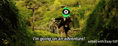 A Man With A Green Eye Says I 'M Going On An Adventure Edited With Easy Gif