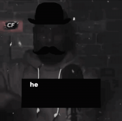 A Man With A Hat And Mustache Has The Words Good Lord The Odor Was Simply Below Him GIF