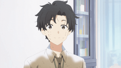 A Man With A Lanyard Around His Neck Is Looking Up GIF