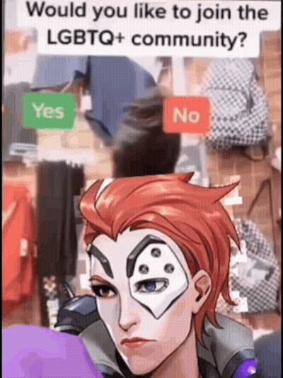 A Man With A Mask On His Face Is Asking If He Would Like To Join The Lgbtq Community GIF
