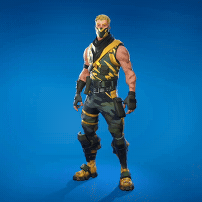 A Man With A Mask On His Face Is Standing On A Blue Surface GIF