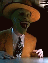 A Man With A Mask On His Face Is Wearing A Hat GIF