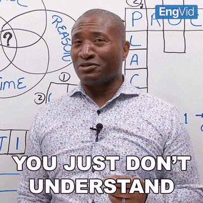 A Man With A Microphone On His Neck Says You Just Don 'T Understand GIF