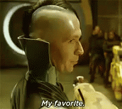 A Man With A Mohawk On His Head Is Talking About His Favorite . GIF