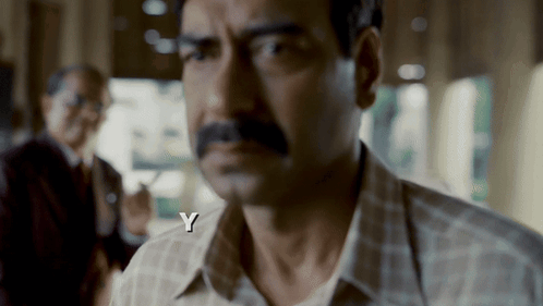 A Man With A Mustache Has The Letter Y Next To Him GIF