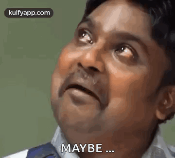 Man With Mustache Making Funny Face Saying Maybe GIF