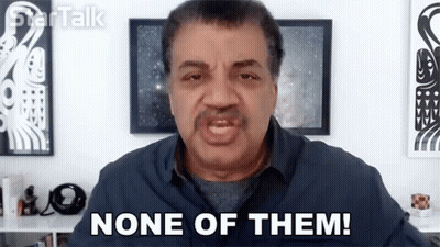 A Man With A Mustache Is Making A Funny Face And Saying None Of Them . GIF