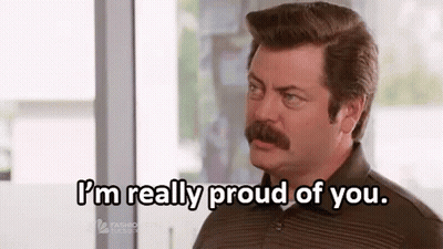 A Man With A Mustache Is Saying `` I 'M Really Proud Of You '' GIF