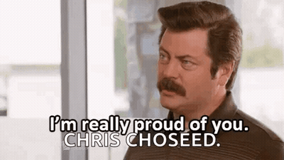 A Man With A Mustache Is Saying I 'M Really Proud Of You . GIF