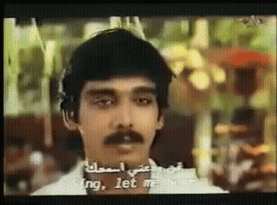 A Man With A Mustache Is Talking To Someone In Another Language GIF