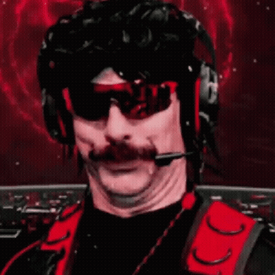 A Man With A Mustache Is Wearing Headphones And Sunglasses . GIF