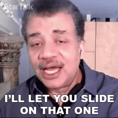 A Man With A Mustache Says I 'Ll Let You Slide On That One GIF