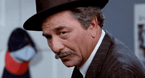 A Man With A Mustache Wearing A Hat GIF
