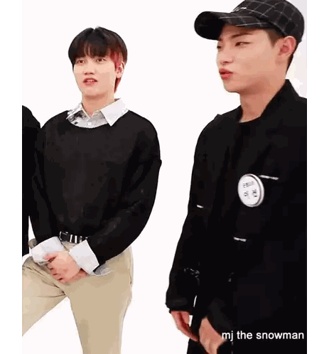 A Man With A Name Tag That Says Mj The Snowman On It Sticker