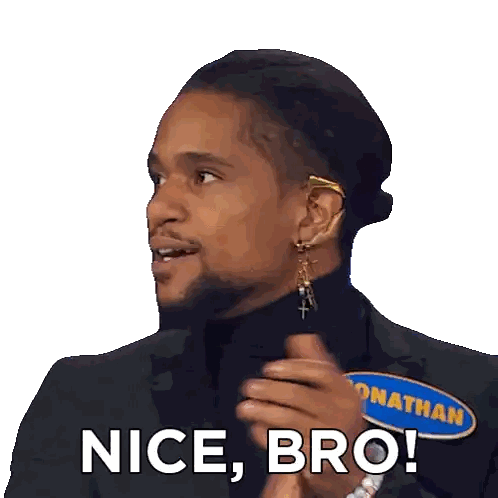 A Man With A Name Tag That Says Nathan On It Sticker