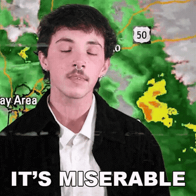 A Man With A Nose Ring Says It 'S Miserable GIF
