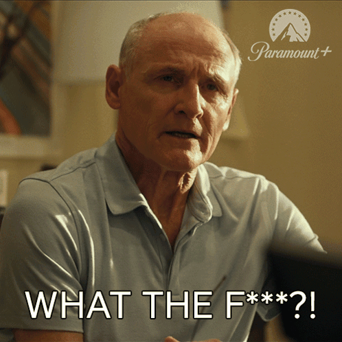 A Man With A Paramount Logo Behind Him Says What The F *** GIF