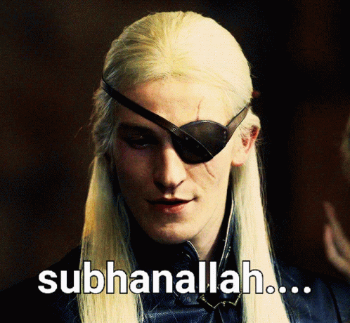 A Man With A Patch On His Eye And The Words Subhanallah GIF