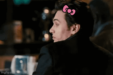 Man With Pink Bow On Head GIF