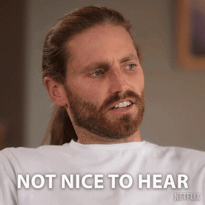 A Man With A Ponytail And A Beard Says Not Nice To Hear Netflix GIF