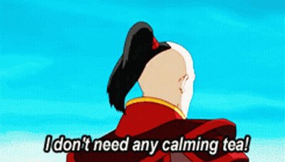 A Man With A Ponytail Says I Don T Need Any Calming Tea GIF
