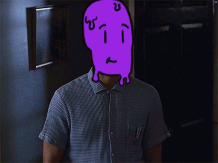 A Man With A Purple Face And The Words " I 'M Not A Smart Man " Below Him GIF
