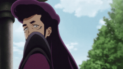 A Man With A Purple Hat Covering His Face With His Hand GIF